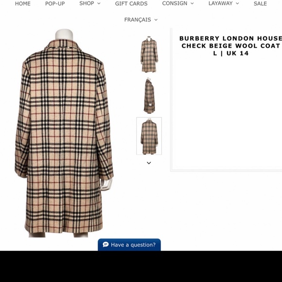 Burberry Wool Coat US 10 - Picture 3 of 3